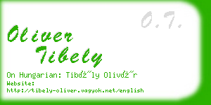 oliver tibely business card